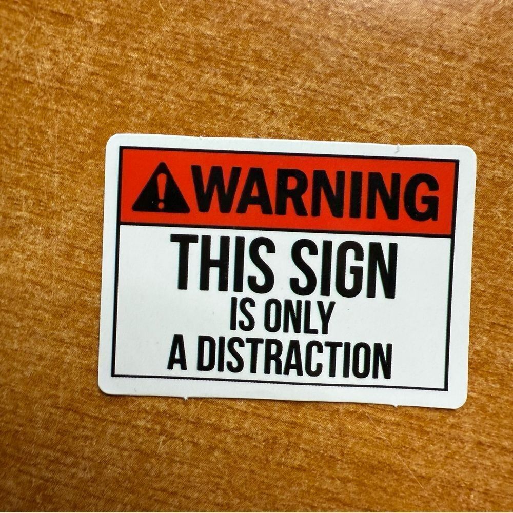 Warning‎ Sign Sticker